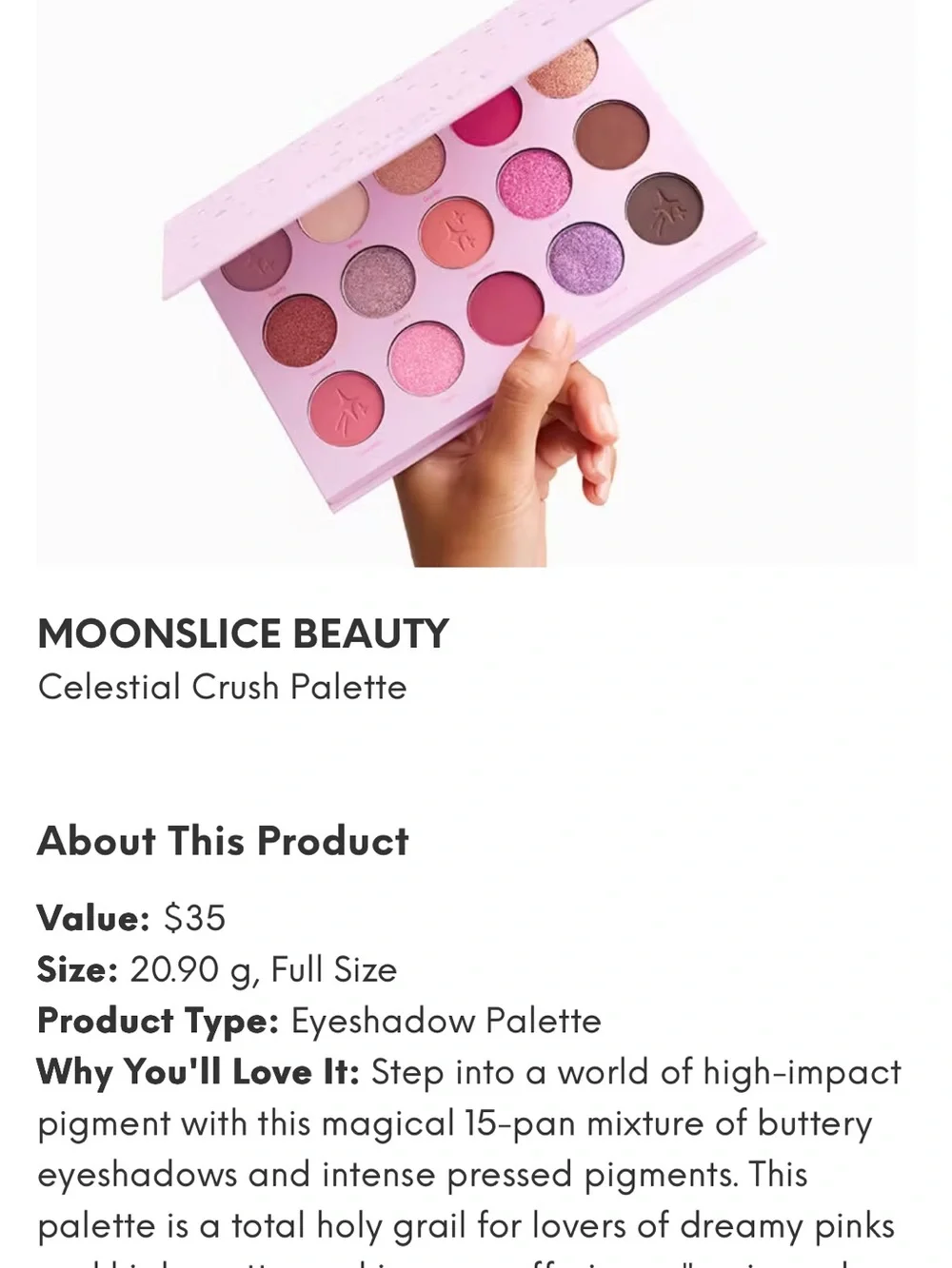 Moonslice Beauty Eyeshadow Palette - Multi Pink & Purple Shades